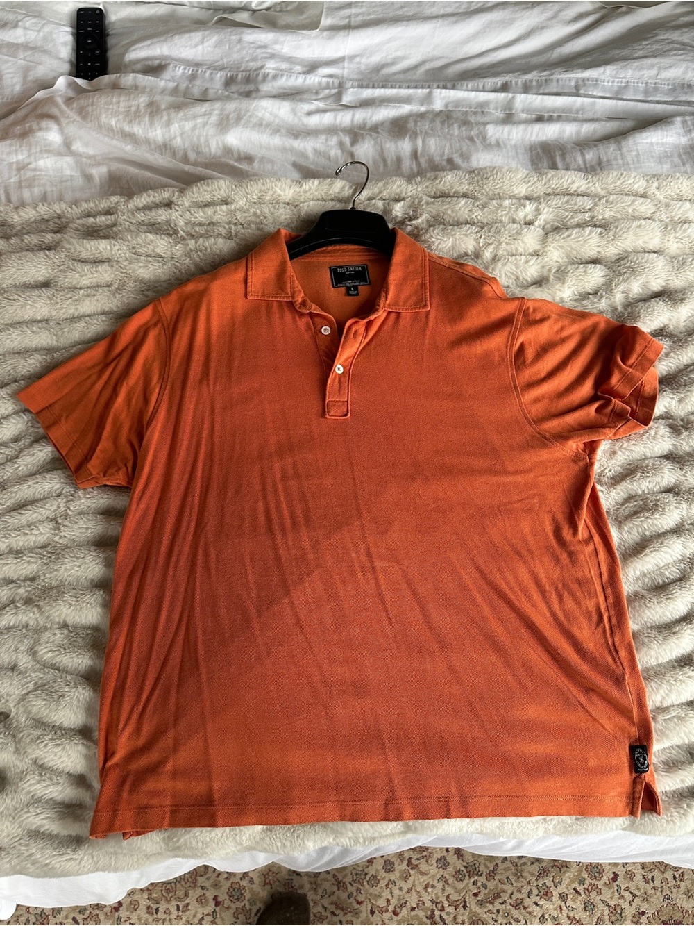 Todd Snyder Burnt Orange Short-Sleeve Polo